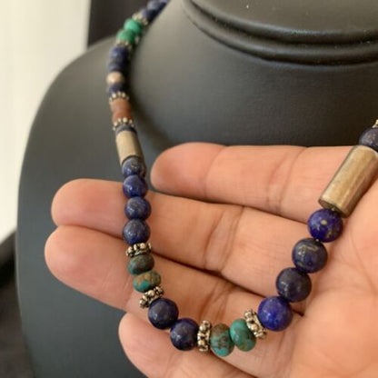 Authentic Tommy Singer Necklace | Blue Lapis Turquoise | Sterling Silver | 15" | 10392