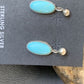 Blue Turquoise Dangle Post Earrings | Sterling Silver | 0.50" | 12713