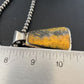 Men's Navajo Pearls Necklace with Bumblebee Jasper Pendant | Sterling Silver | Native American Handmade | 10554