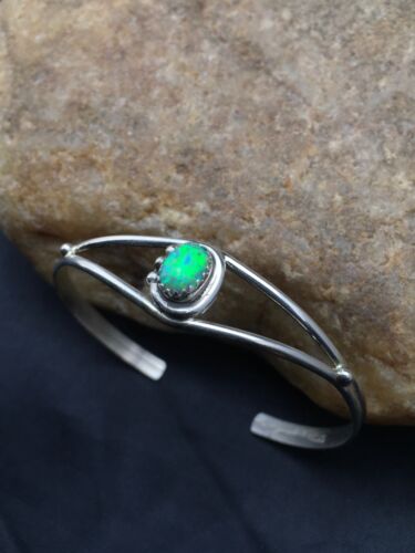 Southwestern Green Opal Children's Bracelet | Sterling Silver | Handmade | 4377