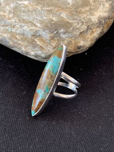 Navajo Arizona Turquoise Ring | Sterling Silver | Sz 9 | Authentic Native American Handmade | 723
