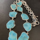 Navajo Blue Kingman Turquoise Rough Pendant Necklace | Sterling Silver | 18" | Authentic Native American Handmade | 11626