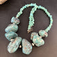 Navajo Chunky Blue Turquoise Nugget Necklace | Sterling Silver | Authentic Native American Handmade | 20" | 14416