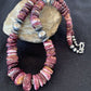 Purple Spiny Oyster Pendant with Sterling Silver Navajo Pearls Necklace | Graduated | Authentic Native American | 17" | 13812