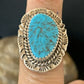 Southwestern Navajo Blue Kingman Turquoise Ring | Sterling Silver | Sz 7 | 12958