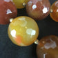24mm Bold Faceted Carnelian Gold Filled Beads Necklace | 17" | Navajo Style |  3693