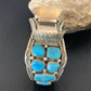 Navajo Sterling Silver Watch Cuff Bracelet | Blue Kingman Turquoise | Authentic Native American Men's Jewelry | 11932