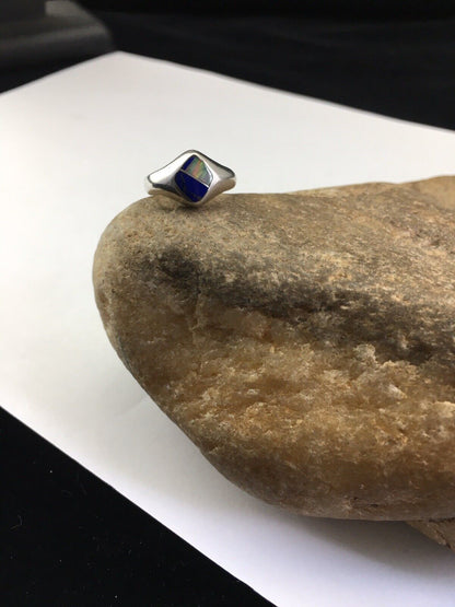 Southwestern Navajo Opal & Turquoise Inlay Ring | Sterling Silver | Sz 6 | 1711