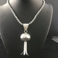 Navajo Sterling Silver Naja Necklace Pendant | 3" | Authentic Native American Handmade | 10048