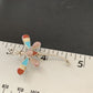 Zuni Turquoise Pink Mother of Pearl Inlay Dragonfly Necklace Pin Pendant | Sterling Silver | 12325