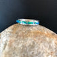 Southwestern Navajo Blue Opal Inlay Ring | Sterling Silver | Sz 7.5 | Authentic Native American Handmade | 10609