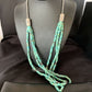 Southwestern Navajo 3-Strand Turquoise Heishi Necklace | Sterling Silver | 30" | 13155