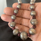Navajo Pearl Purple Spiny Oyster Bead Necklace | Sterling Silver | Hand Stamped | Authentic Native American Jewelry | Single Strand | 11877
