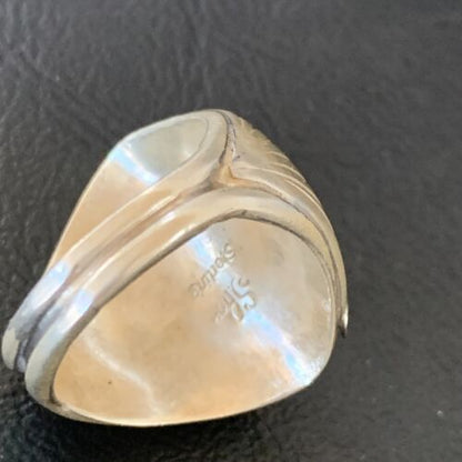 Native American Navajo Red Spiny Oyster Ring | Sterling Silver | Sz 10 | 11939