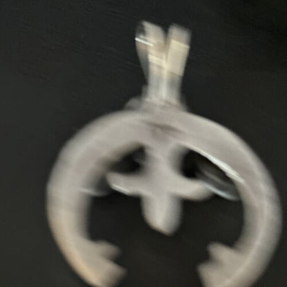 Navajo Blue Kingman Turquoise White Buffalo Naja Pendant | Sterling Silver | Authentic Native American Handmade | 14668