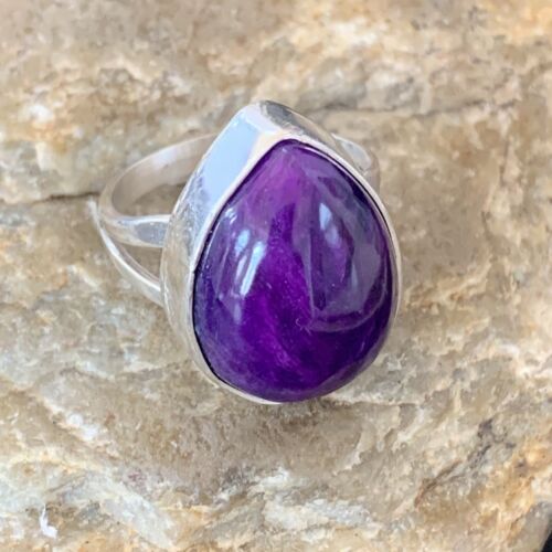 Native American Women's Navajo Purple Sugilite Ring | Sterling Silver | Sz 9.5 | 10861