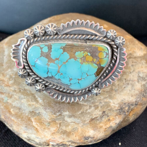 Navajo Blue Royston Turquoise Ring | Sterling Silver | Sz 12.5 | Authentic Native American Handmade | 1473