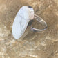 Native American Women's Navajo White Howlite Ring | Sterling Silver | Sz 8 | 11605
