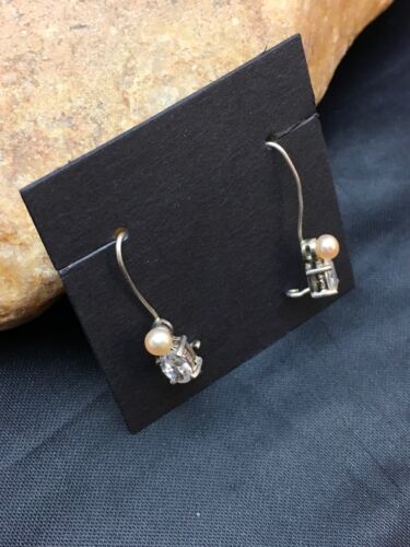 Native American Mother of Pearl Earrings | Navajo Sterling Silver | Authentic Handmade | 8610
