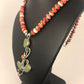 Navajo Green Turquoise & Spiny Oyster Pendant Necklace | Authentic Native American Sterling Silver | Multi-Stone | 8486