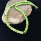 Navajo Green Gaspeite Heishi Necklace | Sterling Silver | 20" | Authentic Native American Handmade | 1734