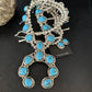 Kingman Turquoise Squash Blossom Necklace | Navajo Sterling Silver Naja | Authentic Native American | 14456