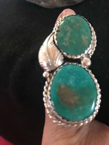 Navajo Apache Turquoise Ring | Authentic Native American Sterling Silver | Multi-Stone | Sz 7 | 2891