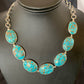 Navajo Blue Mojave Turquoise Pendant Necklace | Sterling Silver | 18" | Authentic Native American Handmade | 11635