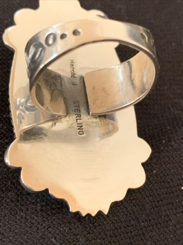 Southwestern Women's Navajo Red Spiny Oyster Ring | Sterling Silver | Sz 10 | Authentic Native American Handmade | 1005