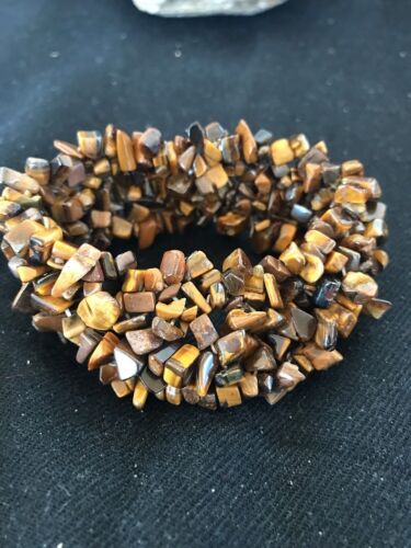 Men's Navajo Stretch Tigers Eye Stone Bracelet | Authentic Native American - Masha USA