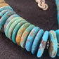 Navajo Graduated Blue Green Turquoise Necklace | Sterling Silver | Authentic Native American | 21" | 606