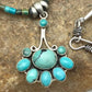 Navajo Turquoise Cluster Pendant Necklace | Sterling Silver | 20" | Authentic Native American Handmade | 4079