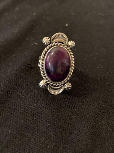Native American Women's Purple Sugilite Ring | Sterling Silver | Sz 10 | 418 - Masha USA