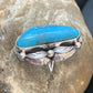Navajo Blue Kingman Turquoise Ring | Sterling Silver Feather | Sz 7.5 | Authentic Native American Handmade | 10851