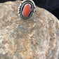 Navajo Coral Sterling Silver Ring | Sz 6 | Handmade Southwestern | 3485