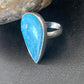 Navajo Blue Kingman Turquoise Ring | Sterling Silver | Sz 6.5 | Authentic Native American Handmade | 11614