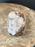 Native American Women's Navajo Wild Horse Turquoise Ring | Sterling Silver | Sz 7 | 10501