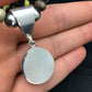 Navajo Green Gaspeite Turquoise Pendant Necklace | Sterling Silver | 22" | Authentic Native American Handmade | 2818