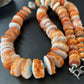 Navajo Orange Spiny Oyster & Turquoise Necklace | Sterling Silver | Authentic Native American | Graduated | 20" | 1504