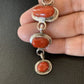 Navajo Red Coral Multi-Stone Necklace Pendant | Authentic Native American Sterling Silver | Multi-Stone | 13244