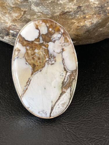 Native American Women's Navajo Wild Horse Turquoise Ring | Sterling Silver | Sz 8 | 10291