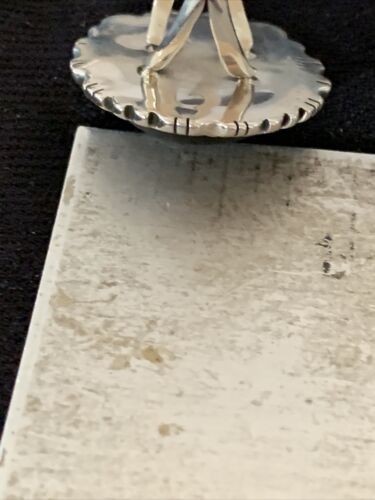Native American Men's Navajo Black Onyx Ring | Sterling Silver | Sz 9 | Authentic Handmade | 1080