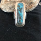 Native American Navajo Handmade Blue Turquoise Ring | Sterling Silver | Sz 8