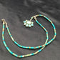 Navajo Turquoise Cluster Pendant Necklace | Sterling Silver | 20" | Authentic Native American Handmade | 4079