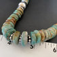 Navajo Pearls Green Turquoise Necklace | Sterling Silver | Authentic Native American | 21" | 12329
