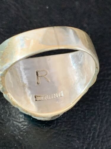 Navajo Blue Kingman Turquoise Ring | Sterling Silver | Sz 9 | Authentic Native American Handmade | 14155