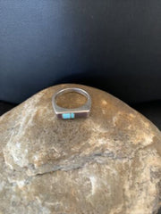 Navajo Blue Turquoise Purple Sugilite Inlay Ring | Sz 5.5 | Authentic Native American Handmade | 11147