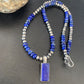 Native American Navajo Blue Lapis Pendant Necklace | Sterling Silver | Authentic Handmade | 11670