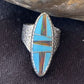 Navajo Multi-Color Opal & Turquoise Inlay Ring | Sterling Silver | Sz 7 | Authentic Native American Handmade | 1579