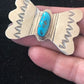 Kingman Turquoise Pin | Navajo Sterling Silver | Authentic Native American | 8666